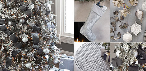 Shop the Crystal Palace decorating theme with our elegant décor accents in shimmering metallic hues. 